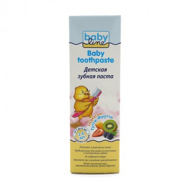 Babyline Детская зубная паста со вкусом Тутти-Фрутти, 75 мл