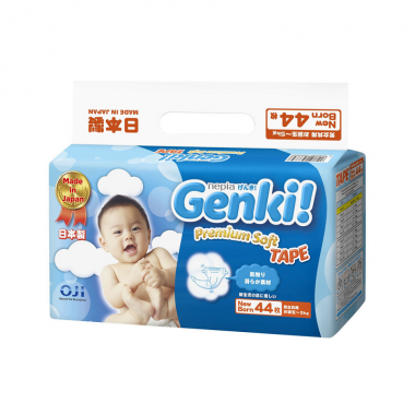 Genki подгузники Premium Soft (0-5 кг) 44 шт.