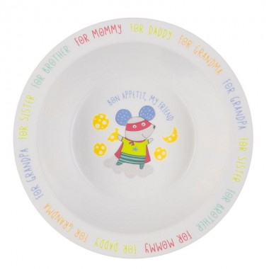 Глубокая тарелка для кормления Happy Baby с антисколзящим дном