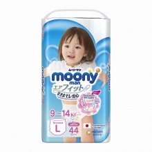 Moony, трусики для девочек L (9-14 кг), 44 шт