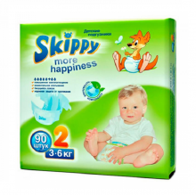 Skippy More Happiness подгузники для детей, размер S (3-6 кг) 90 шт