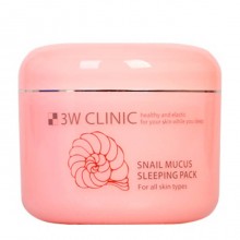 3W Clinic Ночная маска Snail Mucus Sleeping Pack, 100 мл