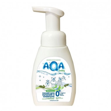 Aqa Baby Пенка для купания и шампунь с маслами для сухой и чувствительной кожи, 250 мл