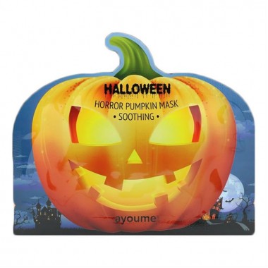 Маска тканевая для лица Ayoume Halloween Horror Pumpkin Soothing с экстрактом тыквы  купить по низкой цене в интернет магазине 4cleaning.ru