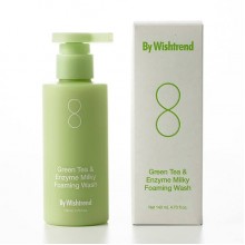 By Wishtrend  Пенка очищающая энзимная с зелёным чаем - Green tea & enzyme milky foaming wash, 140мл