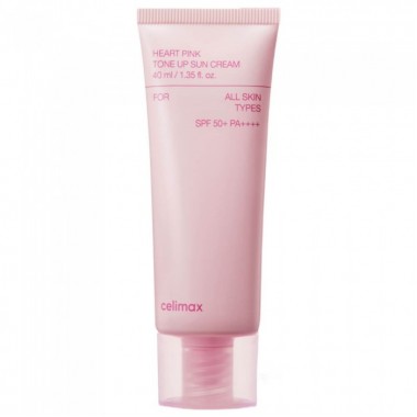 Celimax Крем солнцезащитный выравнивающий - Heart pink tone up sun cream SPF 50+PA++++, 40мл