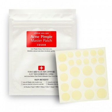 COSRX Противовоспалительные патчи от прыщей Acne Pimple Master Patch, 24 шт купить по низкой цене в интернет магазине 4cleaning.ru