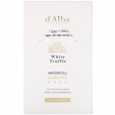 D'Alba Ночная маска для лица с белым трюфелем White Truffle Waterfull sleeping pack, 48 мл