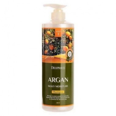 Deoproce Шампунь для волос с аргановым маслом Argan Silky Moisture Shampoo, 1000 мл