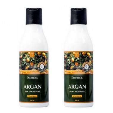 Deoproce Набор из 2-х шампуней для волос с аргановым маслом Argan Silky Moisture Shampoo, 200 мл х 2 шт