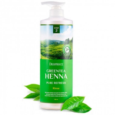 Deoproce Бальзам для волос с зеленым чаем и хной Greentea Henna Pure ReFresh Shampoo, 1000 мл купить по низкой цене в интернет магазине 4cleaning.ru