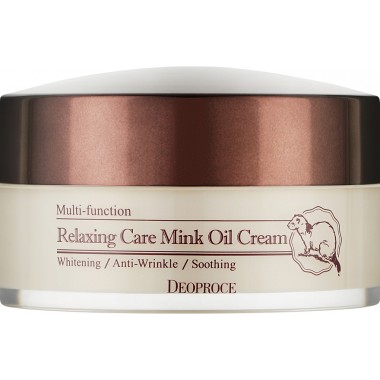 Deoproce крем для лица, расслабляющий с жиром норки Relaxing care mink oil cream, 100 мл