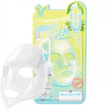 Elizavecca Успокаивающая тканевая маска с экстрактом чайного дерева Tea Tree Deep Power Ringer Mask Pack, 5 шт купить по низкой цене в интернет магазине 4cleaning.ru