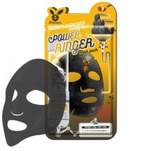 Elizavecca Тканевая маска с древесным углем и медом Black Charcoal Honey Deep Power Ringer Mask, 2 шт