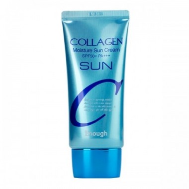 Enough Увлажняющий солнцезащитный крем с коллагеном Collagen Moisture Sun Cream SPF50+ PA+++ , 50 мл купить по низкой цене в интернет магазине 4cleaning.ru