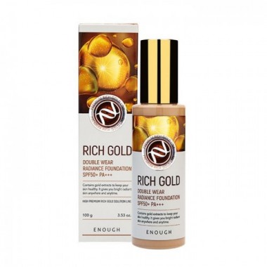 ENOUGH Омолаживающий тональный крем Rich Gold Double Wear Radiance Foundation, тон 13, 100 мл купить по низкой цене в интернет магазине 4cleaning.ru
