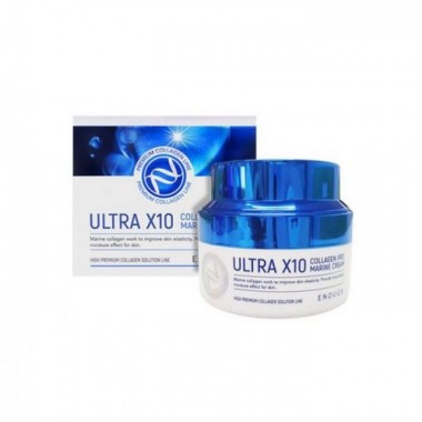 Enough Увлажняющий крем для лица с коллагеном Ultra X10 Collagen Pro Marine Cream, 50 мл купить по низкой цене в интернет магазине 4cleaning.ru