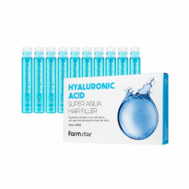 FarmStay Суперувлажняющий филлер с гиалуроновой кислотой Hyaluronic Acid Super Aqua Hair Filler 13 мл х 10 шт купить по низкой цене в интернет магазине 4cleaning.ru