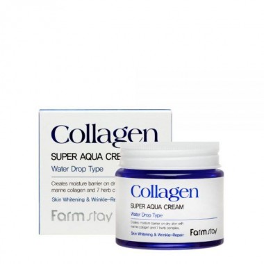 Farmstay Cуперувлажняющий крем для лица с коллагеном Farmstay Collagen Super Aqua Cream 80 мл