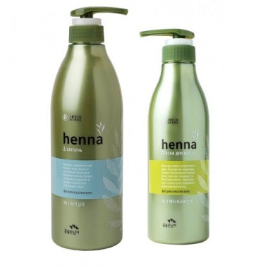 Набор FLOR de MAN Маска для волос и кожи головы Henna Hair Treatment Pack + Шампунь для волос с хной HENNA Hair Shampoo, 730 мл + 500 мл  купить по низкой цене в интернет магазине 4cleaning.ru