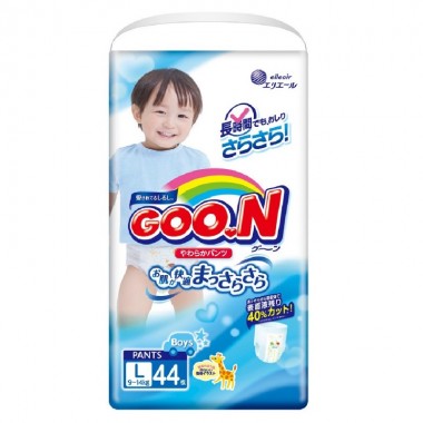 GooN, трусики для мальчиков L (9-14 кг), 44 шт