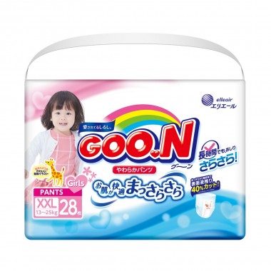 GooN, трусики для девочек XXL (13-25 кг), 28 шт