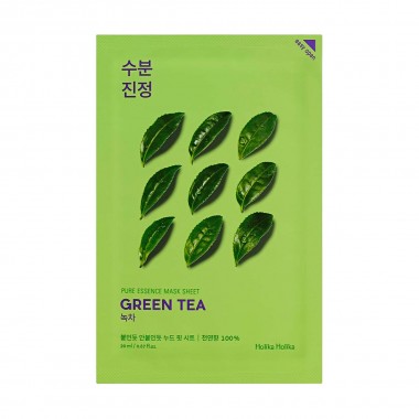 Holika Holika, противовоспалительная тканевая маска Pure Essence Зелёный чай, 1 шт
