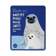 Holika Holika Отбеливающая тканевая маска-мордочка для лица Baby Pet Magic Mask Sheet Whitening Seal, 22 мл