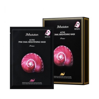 JM Solution Ультратонкая тканевая маска с муцином улитки Active Pink Snail Brightening Mask Prime, 30 мл х 10 шт купить по низкой цене в интернет магазине 4cleaning.ru