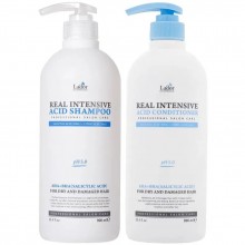 La'dor Набор Шампунь + кондиционер кислотный шампунь и кондиционер для сухих и повреждённых волос Real intensive acid Shampoo & Conditioner, 2 x 900мл