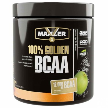 Maxler Аминокислоты БЦАА 100% Golden BCAA "Зеленое яблоко" (210 гр) купить по низкой цене в интернет магазине 10kids.ru