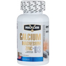 Минерально-витаминный комплекс Maxler Calcium Magnesium Zinc + D3 (90 таблеток), нейтральный