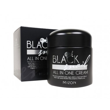 Mizon Black Snail All in one Cream Крем для лица с экстрактом черной улитки, 75 мл купить по низкой цене в интернет магазине 4cleaning.ru