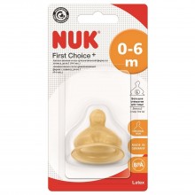 NUK Антиколиковая соска NUK First Choice Plus из латекса с отверстием M размер 1