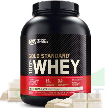 Протеин Optimum Nutrition 100% Whey Gold Standard (2270 г) белый шоколад