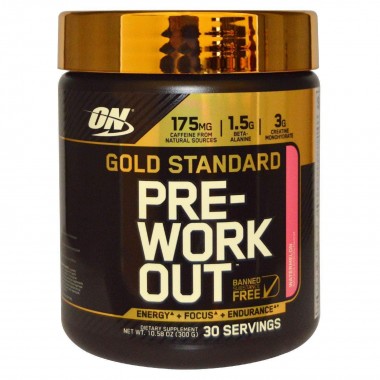Optimum Nutrition Gold Standart Pre-Workout 300 г (вкус: арбуз) купить по низкой цене в интернет магазине 10kids.ru