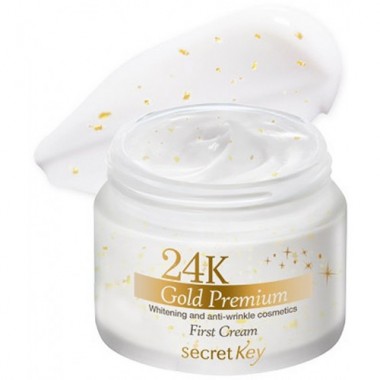 Secret Key 24K Gold Premium First Cream крем для лица питательный, 50 г купить по низкой цене в интернет магазине 4cleaning.ru